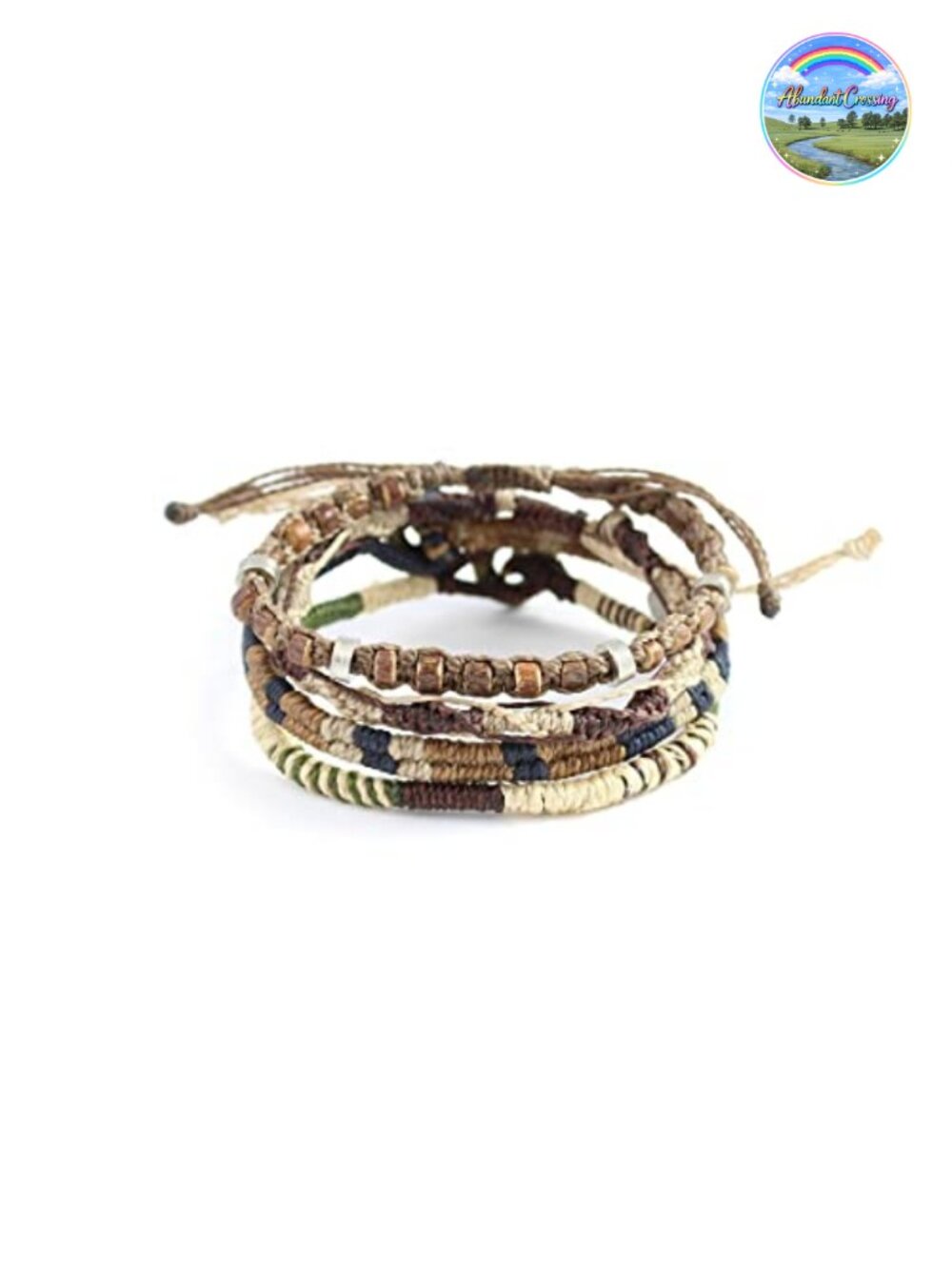Handmade Boho Bracelet Set - 4 Stackable Beaded Wrap Bracelets